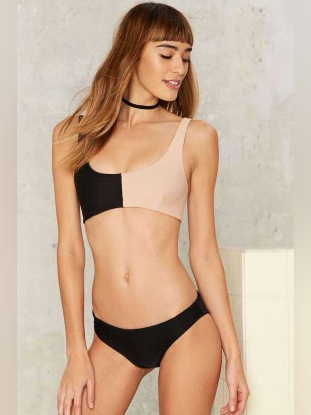Deja Color Block Bikini Top